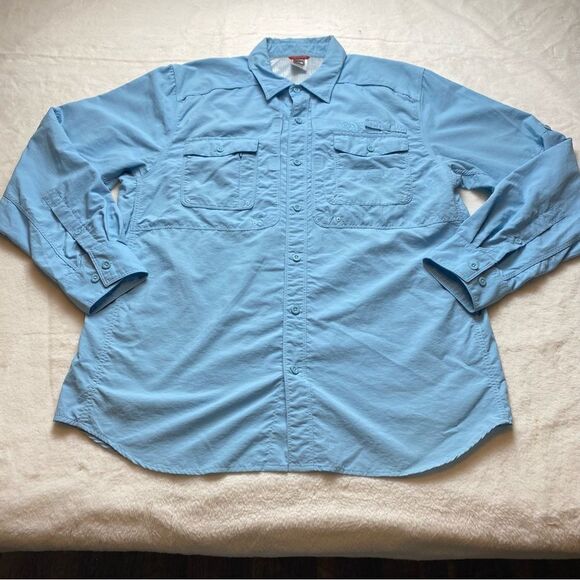 The North Face Light Blue Horizon Cypress Woven Shirt Size Large - Picture 1 of 13
